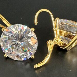 Massive Bella Luce 32.22 CTW 18K Yellow Gold over Sterling Silver Earrings